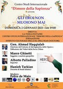 The "Heroes Never Die" conference to be held in Italy