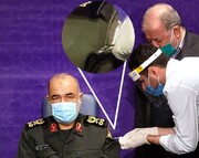 ماجرای لباس فرمانده سپاه هنگام تزریق واکسن + عکس
