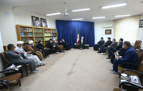 تصاویر/ دیدار جمعی از علمای افغانستان  با آیت‌الله اعرافی