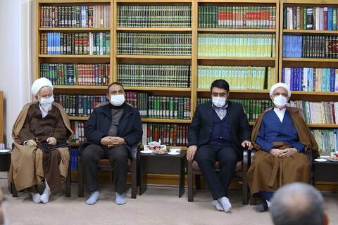 تصاویر/ دیدار جمعی از علمای افغانستان  با آیت‌الله اعرافی