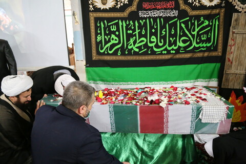 تصاویر / مراسم وداع با شهید تفحص شده محمدحسن خجسته راد در امامزاده احمد قم