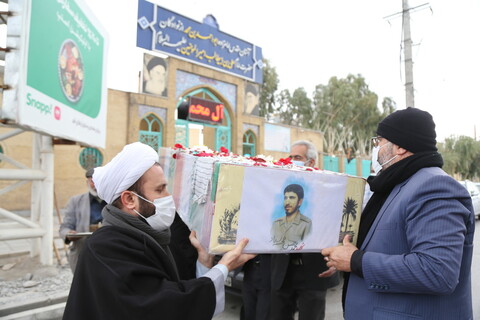تصاویر / مراسم وداع با شهید تفحص شده محمدحسن خجسته راد در امامزاده احمد قم