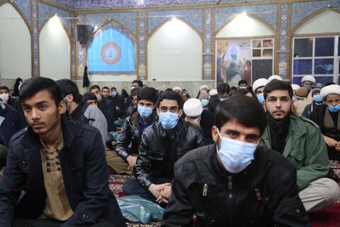 تصاویر/ آیین وداع با دو شهید گمنام در مدرسه علمیه امام خمینی ره اهواز،