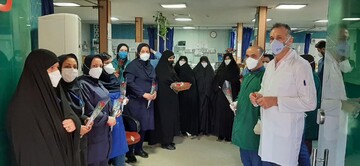 تقدیر اساتید حوزه خواهران قزوین از کادر درمان بیمارستان ولایت + عکس