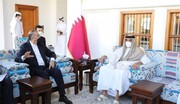 وزير الخارجية الإيراني يلتقي أمير قطر