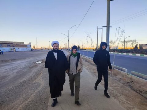 پیاده روی طلاب آستارا از حرم حضرت معصومه (س) تا مسجد جمکران