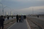 تصاویر/ پیاده روی طلاب رودسر از حرم حضرت معصومه (س) تا مسجد جمکران