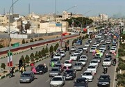 شکوه راهپیمایی خودرویی و موتوری مردم قم در یوم الله ۲۲ بهمن