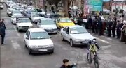 فیلم| راهپیمایی خودرویی مردم  بویین زهرا در جشن انقلاب اسلامی