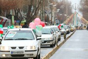 تصاویر/ راهپیمایی خودرویی یوم الله ۲۲ بهمن در شهرستان خوی