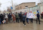 تصاویر/ راهپیمایی یوم الله ۲۲ بهمن در توپ آغاج