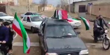 فیلم| جشن ۲۲بهمن در روستای رحمت آباد قزوین
