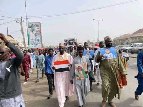 راهپیمایی مردم نیجریه در حمایت از مظومان یمن