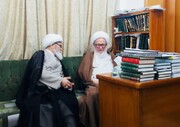 رئیس شورای علمای شیعه افغانستان با آیت‌الله العظمی اسحاق فیاض دیدار کرد