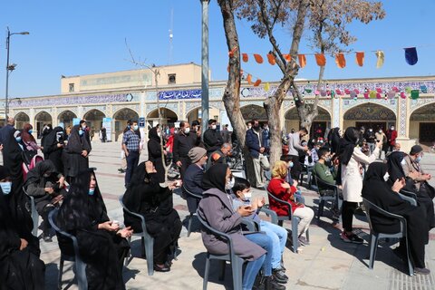 تصاویر| برپایی موکب قرارگاه عمار مدرسه علمیه منصوریه در ایام میلاد حضرت علی(ع)