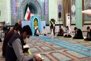 تصاویر/ اعتکاف طلاب مدرسه علمیه رسول اکرم تکاب در مسجد جامع