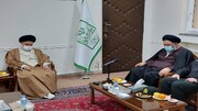 دیدار رئیس عقیدتی سیاسی ناجا با آیت الله حسینی بوشهری
