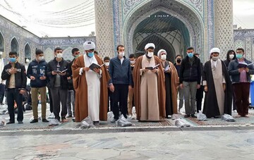 تصاویر/ حضور طلاب مدرسه علمیه امام صادق (ع) بیجار در حرم امام رضا (ع)