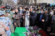 تصاویر/  تشییع پیکر شهدای سانحه سقوط جنگنده پایگاه دوم شکاری شهید فکوری تبریز