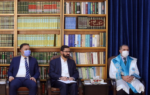 تصاویر/دیدار هیئت رئیسه دانشگاه قفقاز با آیت الله اعرافی