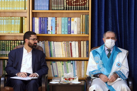 تصاویر/دیدار هیئت رئیسه دانشگاه قفقاز با آیت الله اعرافی