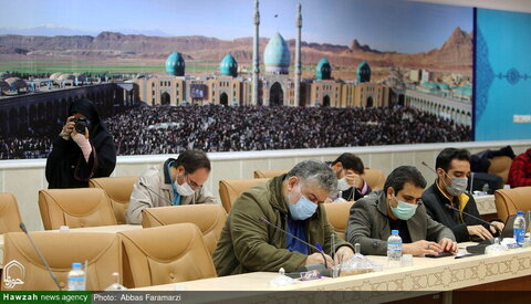 بالصور/ مؤتمر صحفي لمهرجان المنتجات الإعلامية المهدوية لمسجد جمكران بقم المقدسة