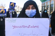 ایرانی خواتین کا ہندوستانی باحجاب طالبات کی حمایت میں مظاہرہ +تصاویر