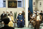 تصاویر/ دیدار روحانیون اعزامی به اردوی جهادی با امام جمعه قزوین