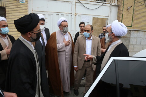 تصاویر/ بازدید آیت الله اعرافی از مدرسه علمیه فاطمی