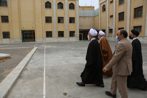 تصاویر/ بازدید آیت الله اعرافی از مدرسه علمیه فاطمی