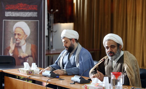 تصاویر/ نشست خبری رئیس جدید مرکز آموزش های مجازی موسسه آموزشی امام خمینی(ره)