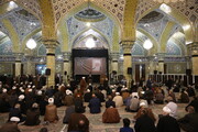 تصاویر/ مراسم چهلم مرحوم آیت الله العظمی صافی در مسجد امام حسن عسکری(ع) از سوی نهادهای حوزوی