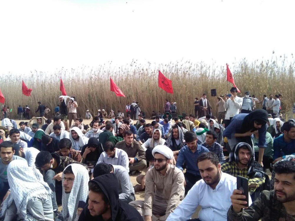 طلاب قزوینی در یادمان کربلای ۴ با شهدا تجدید میثاق کردند