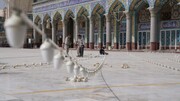 چراغانی زیبای مسجد مقدس جمکران با استفاده از ۱۴هزار لامپ و ۷ هزارمتر ریسه