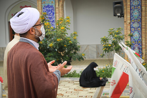 تصاویر/ حضور طلاب خوزستانی در بهشت شهدای هویزه - راهیان نور