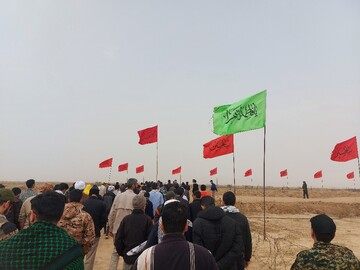 تصاویر / حضور طلاب مدارس علمیه آذربایجان شرقی در یادمان شهدای کانال کمیل