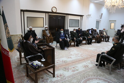 تصاویر/ دیدار رئیس سازمان عقیدتی سیاسی نیروی انتظامی با آیت الله سعیدی