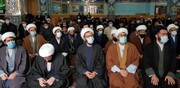 تصاویر/ تجمع اعتراض آمیز حوزویان اردبیل در پی جنایات وحشیانه رژیم آل سعود