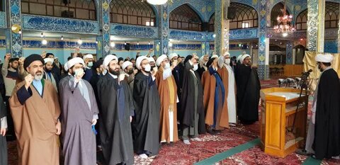تجمع اعتراض آمیز حوزویان اردبیل در پی جنایات وحشیانه رژیم آل سعود