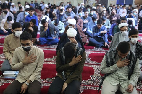 تصاویر/ تجمع طلاب و روحانیون حوزه علمیه اهواز در محکومیت اقدامات وحشیانه آل سعود