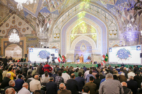 تصاویر/ ویژه برنامه جشن نیمه شعبان با سخنرانی تولیت آستان قدس رضوی