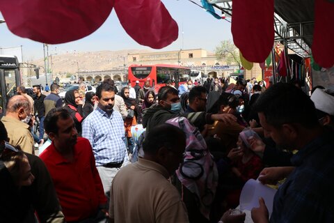 تصاویر| برگزار موکب قرارگاه عمار منصوریه در روز نمیه شعبان