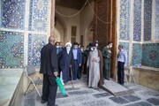 تصاویر/ بازدید آیت الله ناصری از برنامه های فرهنگی مسجد جامع یزد