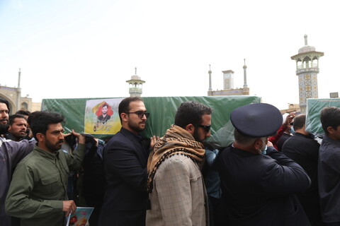تصاویر / مراسم تشییع دو شهید مدافع حرم در قم