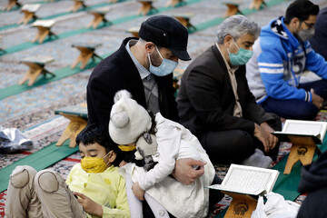 تصاویر/ مراسم ترتیل‌خوانی قرآن کریم در حرم مطهر رضوی