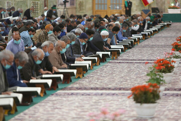 تصاویر/ ترتیل خوانی قرآن کریم در رواق امام خمینی(ره) حرم مطهر رضوی