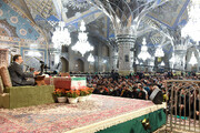تصاویر/ مراسم وداع با پیکر شهید حجت الاسلام دارایی در حرم مطهر رضوی