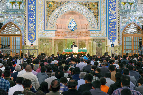 تصاویر/ مراسم وداع با پیکر شهید حجت الاسلام دارایی در حرم مطهر رضوی
