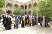 تصاویر/ تجمع روحانیون بوشهر در محکومیت حادثه تروریستی در حرم امام رضا(ع)