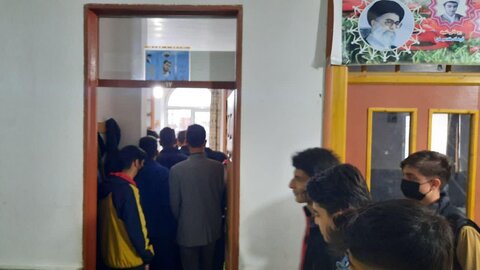 تصاویر/ بازدید دانش آموزان از مدرسه علمیه امام علی(ع) سلماس